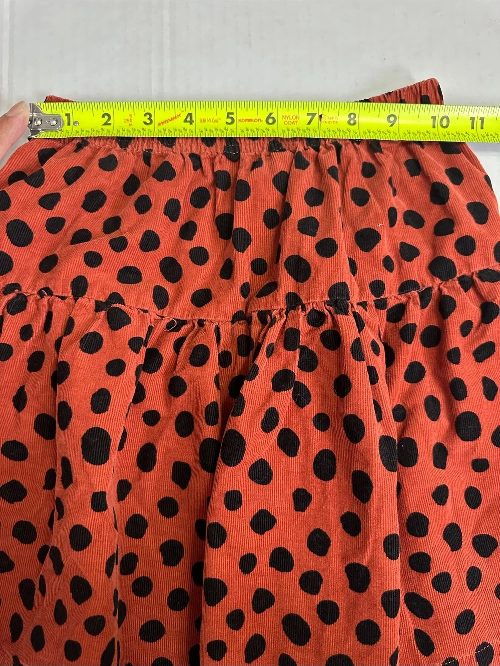 Hanna Andersson Youth Girls Skirt Size‎ 8 Brown Black Polka Dot A Line